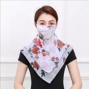 Floral  facial mask scarf
